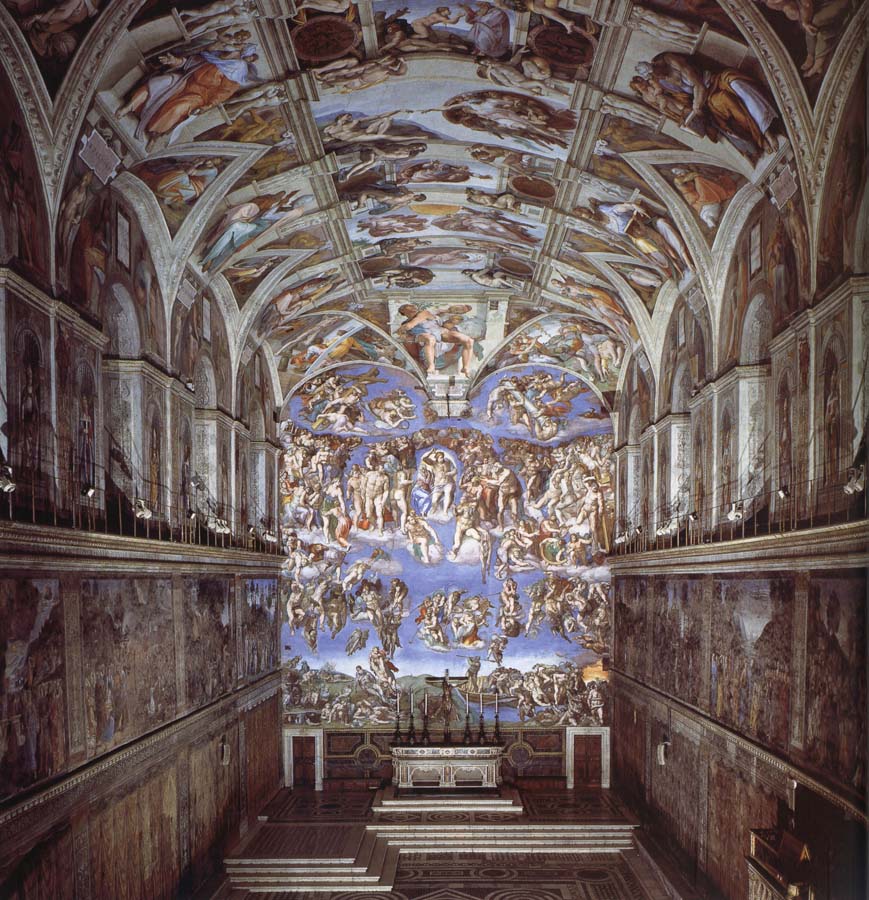 Sixtijnse chapel with the ceiling painting
